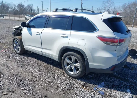 2015 Toyota Highlander Limited Platinum V6 z USA, uszkodzony, nr VIN 5TDDKRFH8FS190097